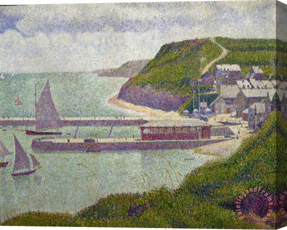 Georges Pierre Seurat Harbour at Port en Bessin at High Tide Stretched Canvas Painting / Canvas Art