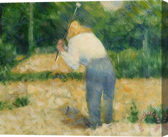 Georges Pierre Seurat The Stonebreaker Stretched Canvas Print / Canvas Art