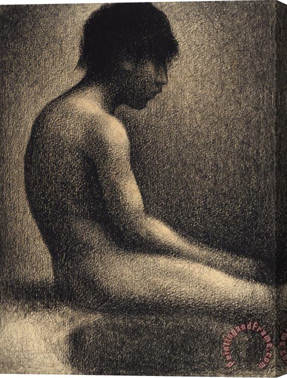 Georges Seurat Seated Nude Study for 'une Baignade' Stretched Canvas Print / Canvas Art