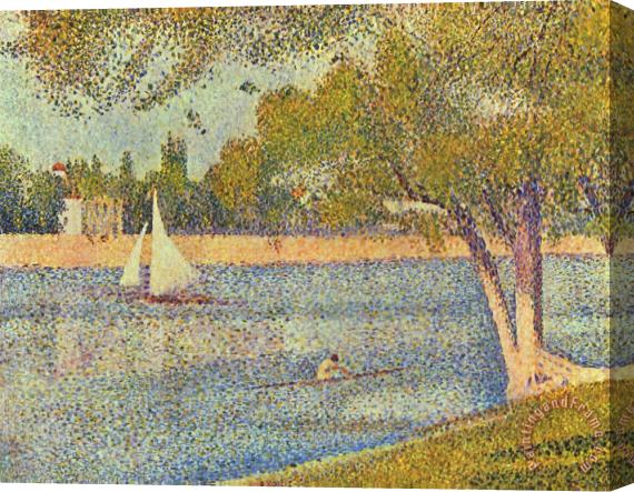 Georges Seurat The River Seine at La Grande Jatte 1888 Stretched Canvas Print / Canvas Art