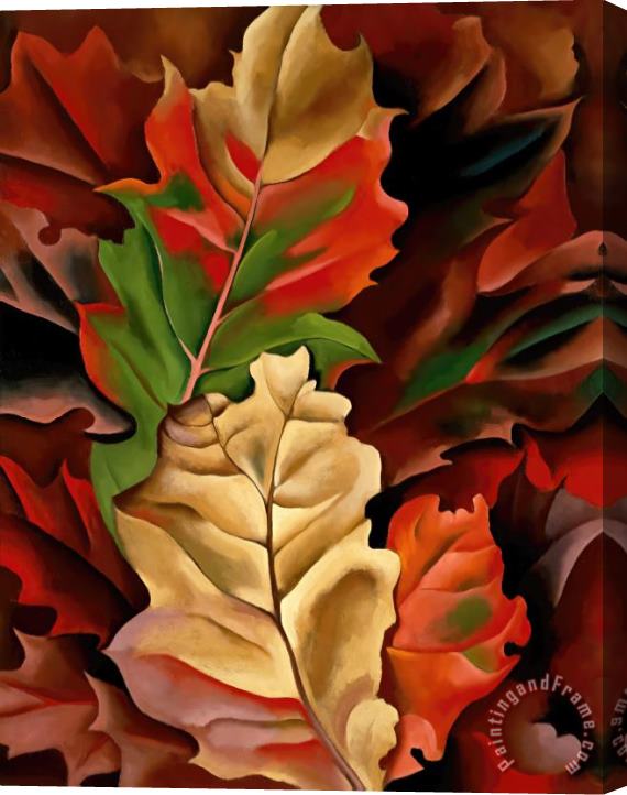 Georgia O'keeffe Autumn Leaves Stretched Canvas Painting / Canvas Art