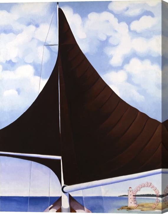 Georgia O'Keeffe Brown Sail, Wing And Wing, Nassau Stretched Canvas Painting / Canvas Art