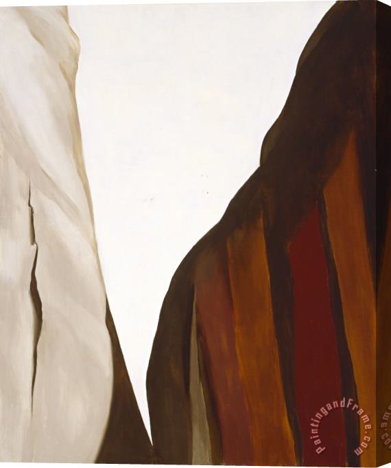 Georgia O'keeffe Canyon Country, White And Brown Cliffs, Ca. 1965 Stretched Canvas Painting / Canvas Art