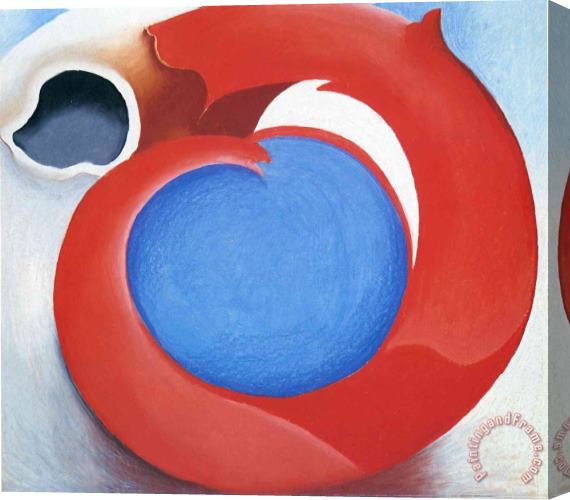 Georgia O'keeffe Goat S Horn with Red Stretched Canvas Painting / Canvas Art