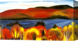 Bellano on Lake Como Canvas Prints - Lake George Autumn by Georgia O'keeffe