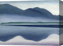 Bellano on Lake Como Canvas Prints - Lake George Formerly Reflection Seascape by Georgia O'keeffe