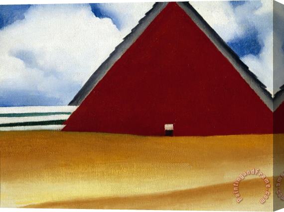 Georgia O'keeffe Red Barn in Wheatfield, 1928 Stretched Canvas Painting / Canvas Art
