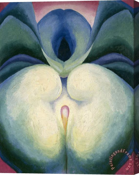 Georgia O'keeffe Series I White & Blue Flower Shapes, 1919 Stretched Canvas Painting / Canvas Art