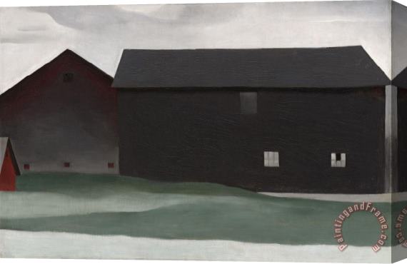 Georgia O'keeffe The Barns, Lake George, 1926 Stretched Canvas Painting / Canvas Art