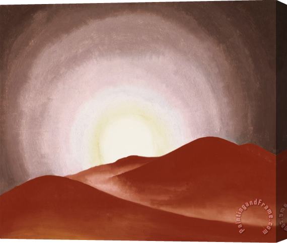 Georgia O'Keeffe The Red Hills & The Sun, Lake George Stretched Canvas Print / Canvas Art