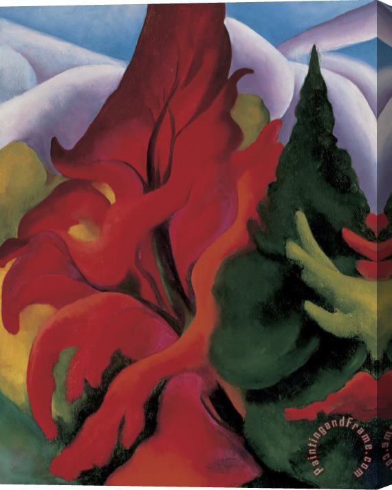 Georgia O'Keeffe Trees in Autumn Stretched Canvas Print / Canvas Art