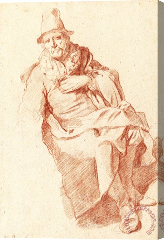 Gerrit Adriaensz. Berckheyde Sitting Old Man Stretched Canvas Print / Canvas Art