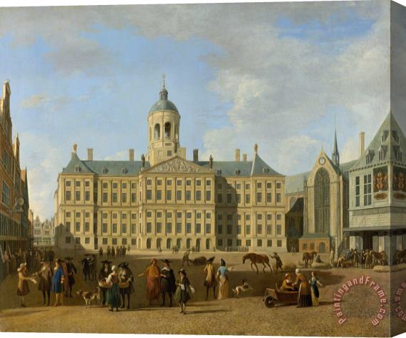 Gerrit Adriaensz. Berckheyde The Town Hall on The Dam, Amsterdam Stretched Canvas Print / Canvas Art