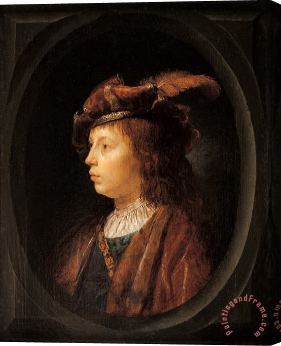 Gerrit Dou Head of a Youth Stretched Canvas Print / Canvas Art