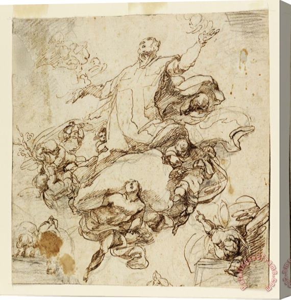 Giacomo Farelli Glorification of St. Filippo Neri Stretched Canvas Print / Canvas Art
