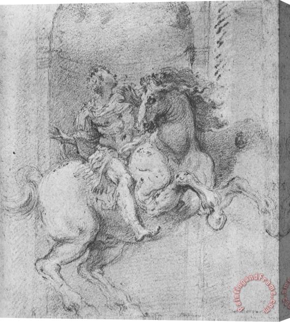 Gian Lorenzo Bernini Study for The Equestrian Monument of Constantine The Great"" Stretched Canvas Painting / Canvas Art