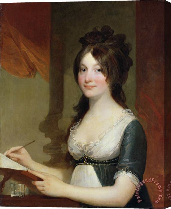 Gilbert Stuart Portrait of a Young Woman Stretched Canvas Print / Canvas Art