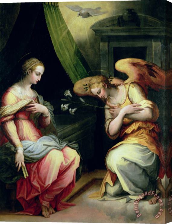 Giorgio Vasari The Annunciation Stretched Canvas Painting / Canvas Art