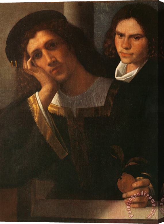 Giorgione Double Portrait (attributed to Giorgione) Stretched Canvas Painting / Canvas Art