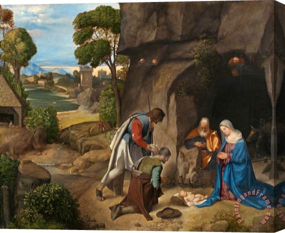 Giorgione The Adoration of The Shepherds Stretched Canvas Print / Canvas Art