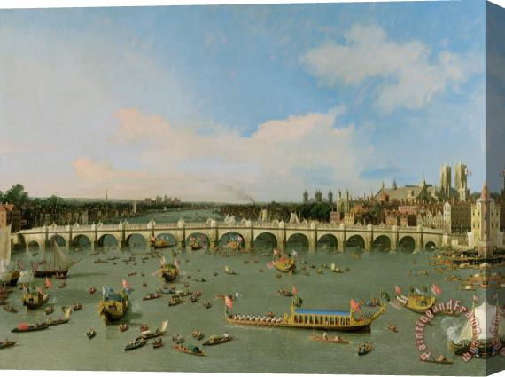 Giovanni Antonio Canaletto Westminster Bridge - London Stretched Canvas Print / Canvas Art
