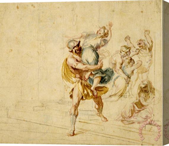 Giovanni Battista Cipriani The Rape of The Sabine Women Stretched Canvas Painting / Canvas Art