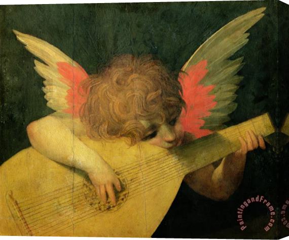 Giovanni Battista Rosso Fiorentino Angel Musician Stretched Canvas Print / Canvas Art