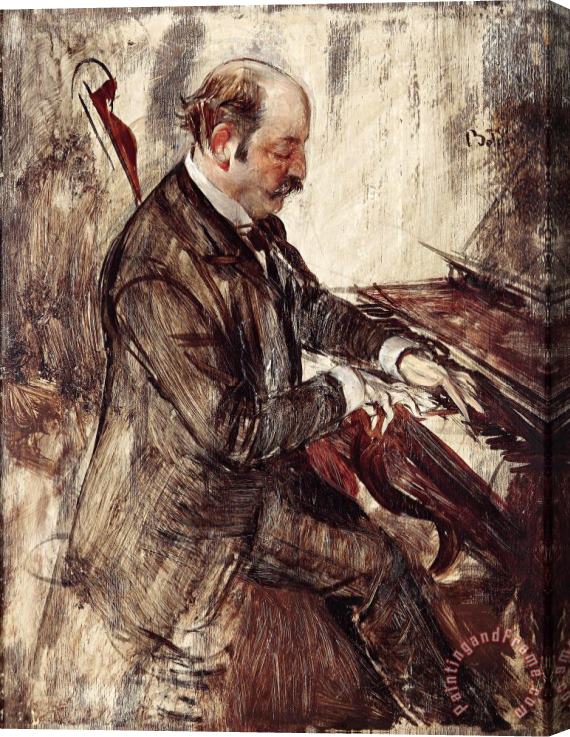 Giovanni Boldini Der Pianist Stretched Canvas Print / Canvas Art