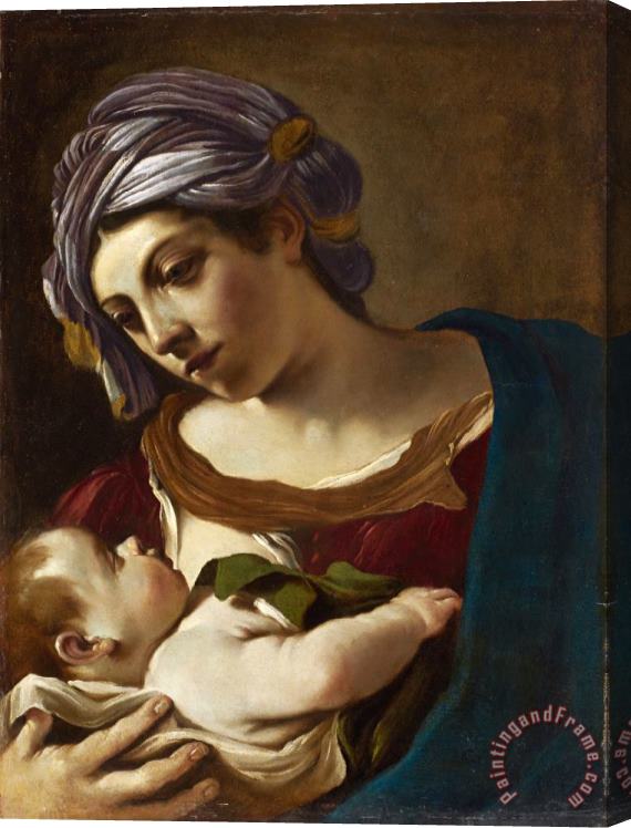 Giovanni F. Barbieri Madonna And Child Stretched Canvas Painting / Canvas Art