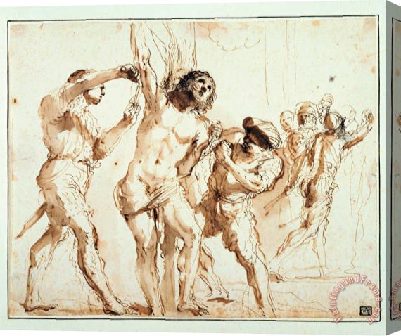 Giovanni F. Barbieri Study for The Martyrdom of St. Bartholomew Stretched Canvas Painting / Canvas Art