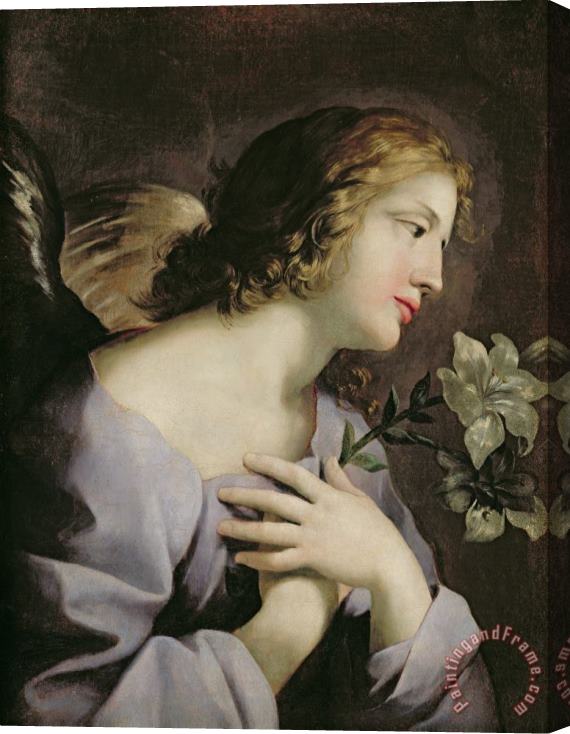Giovanni Francesco Romanelli The Angel of the Annunciation Stretched Canvas Print / Canvas Art