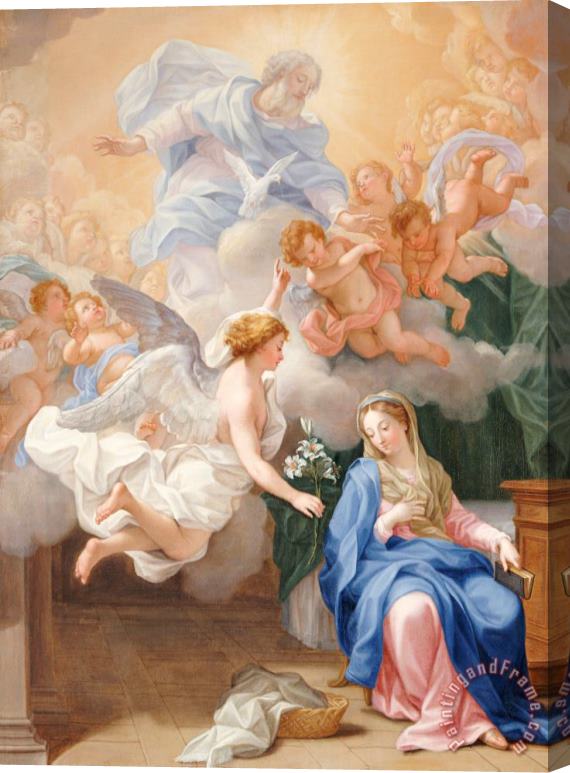 Giovanni Odazzi The Annunciation Stretched Canvas Print / Canvas Art