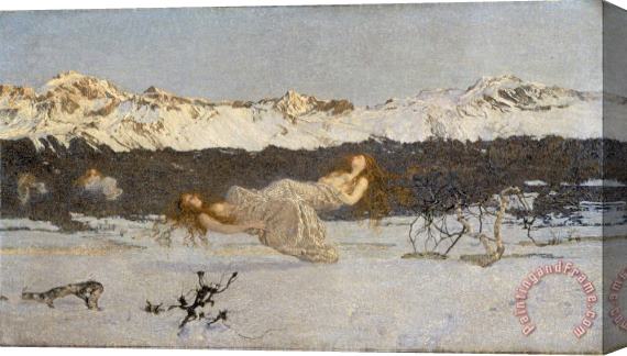 Giovanni Segantini The Punishment of Lust Stretched Canvas Painting / Canvas Art