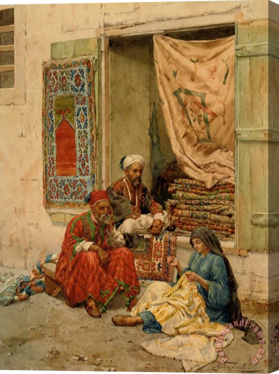 Giulio Rosati The Carpet Seller Stretched Canvas Painting / Canvas Art