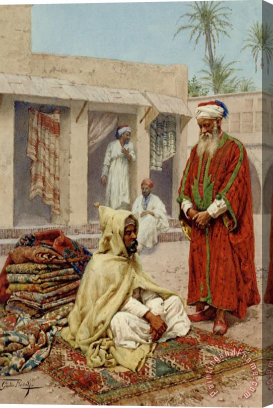 Giulio Rosati The Rug Merchant Stretched Canvas Painting / Canvas Art