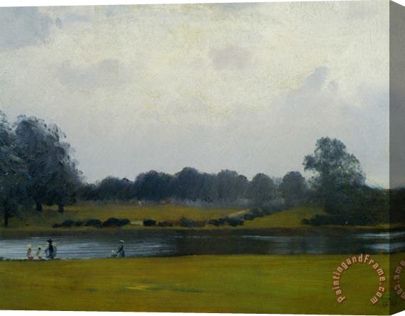Giuseppe De Nittis The Serpentine Hyde Park Stretched Canvas Print / Canvas Art