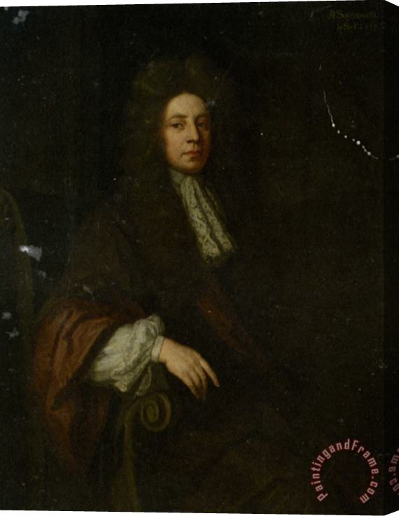 Godfrey Kneller Portrait of Sir Robert Southwell in a Brown Robe Stretched Canvas Painting / Canvas Art