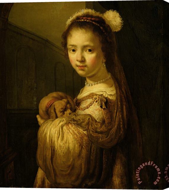 Govaert Flinck Picture of a Young Girl Stretched Canvas Print / Canvas Art
