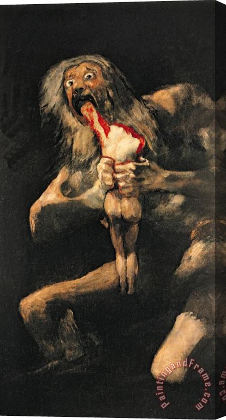 Goya Saturn Devouring one of his Children Stretched Canvas Painting / Canvas Art