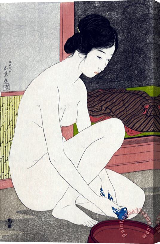 Goyo Hashiguchi Yokugo No Onna Stretched Canvas Painting / Canvas Art