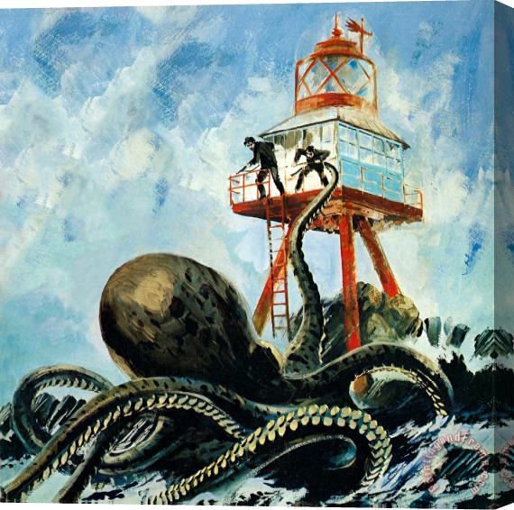 Graham Coton The monster of Serrana Cay Stretched Canvas Print / Canvas Art