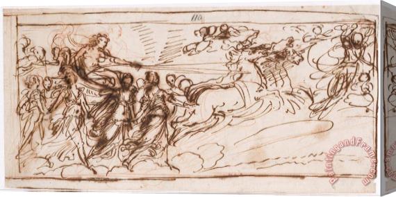 Guido Reni Apollo on The Sun Chariot Stretched Canvas Print / Canvas Art