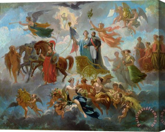 Guillaume-Alphonse Harang Cabasson Apotheosis Of Napoleon IIi Stretched Canvas Painting / Canvas Art
