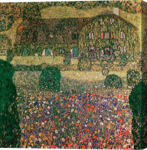 Gustav Klimt Country House by the Attersee Stretched Canvas Painting / Canvas Art