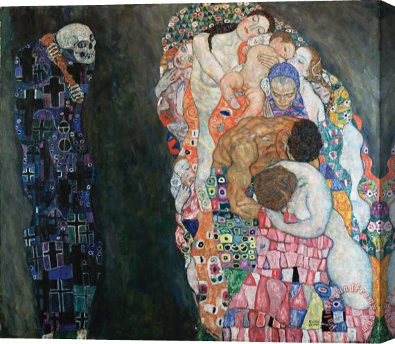Gustav Klimt Death And Life Stretched Canvas Print / Canvas Art