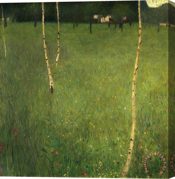 Gustav Klimt Farmhouse with Birch Trees Stretched Canvas Print / Canvas Art