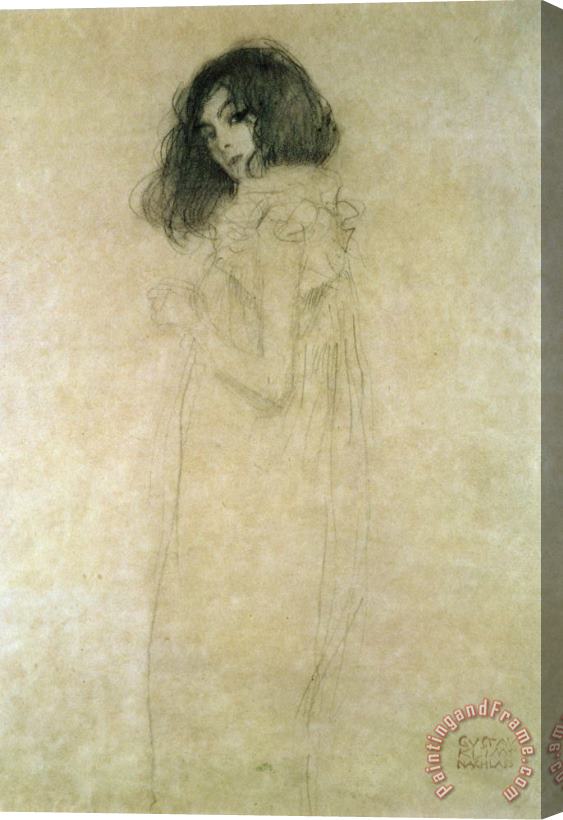 Gustav Klimt Portrait of a young woman Stretched Canvas Painting / Canvas Art