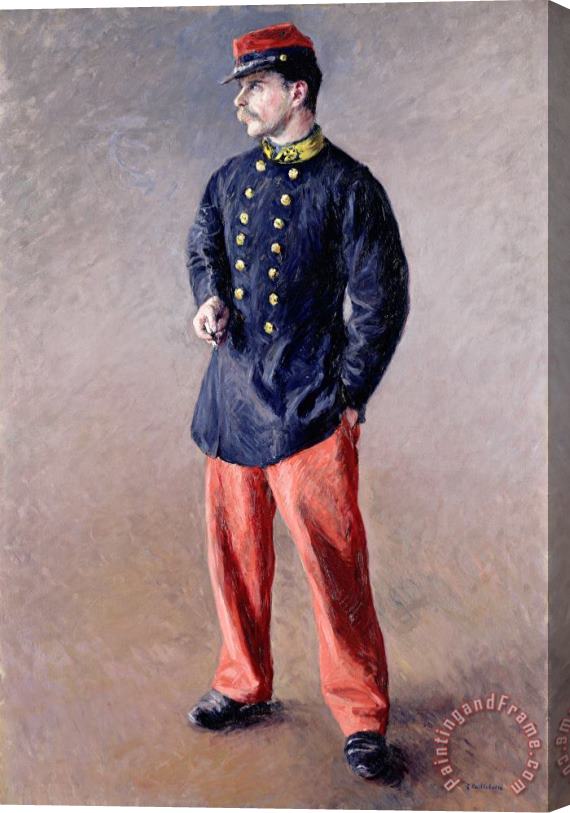 Gustave Caillebotte A Soldier Stretched Canvas Print / Canvas Art
