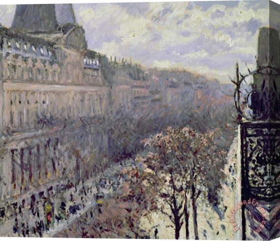 Gustave Caillebotte Boulevard Des Italiens Stretched Canvas Painting / Canvas Art