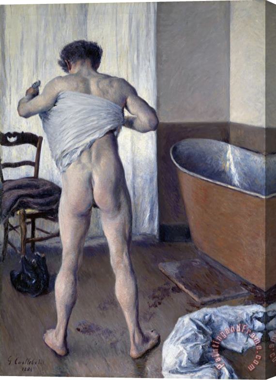 Gustave Caillebotte Gustave Caillebotte Man at His Bath.jpg Stretched Canvas Print / Canvas Art